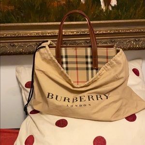 Perfect Burberry Novacheck mini-tote with dust bag